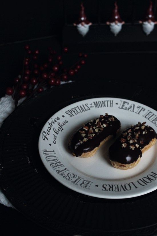 Mini Éclairs with Saffron Pastry Cream