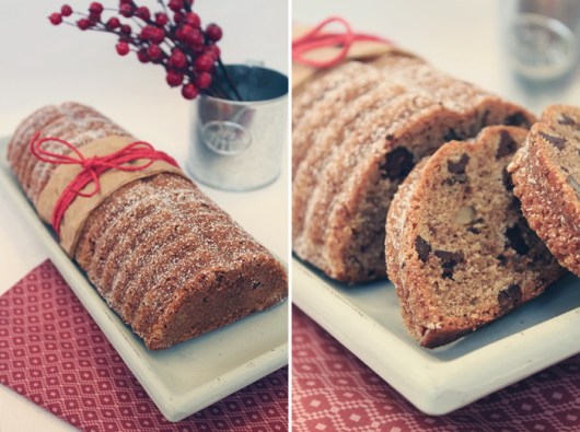 kryddig banan- och nötkaka