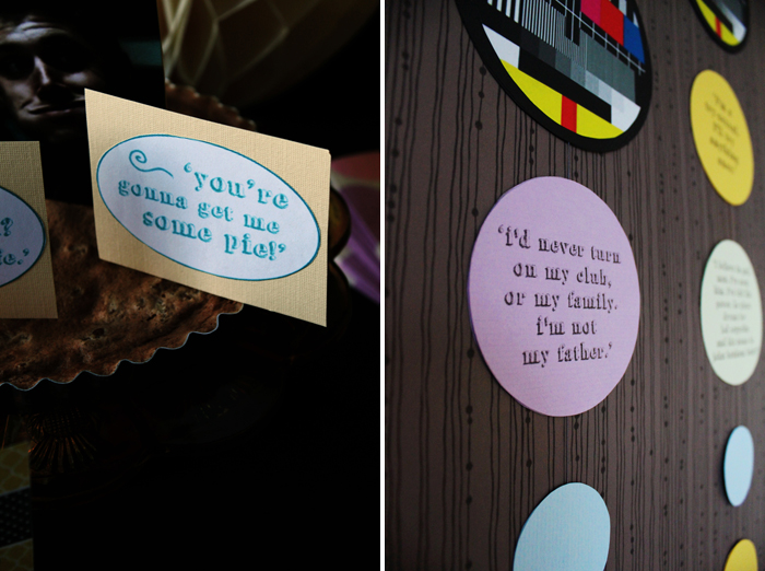 TV themed dessert table from thechocolatebox.se