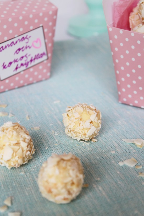 Pineapple and Coconut Truffles