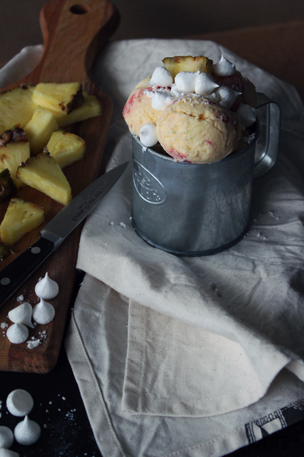 Pineapple Strawberry Ice Cream