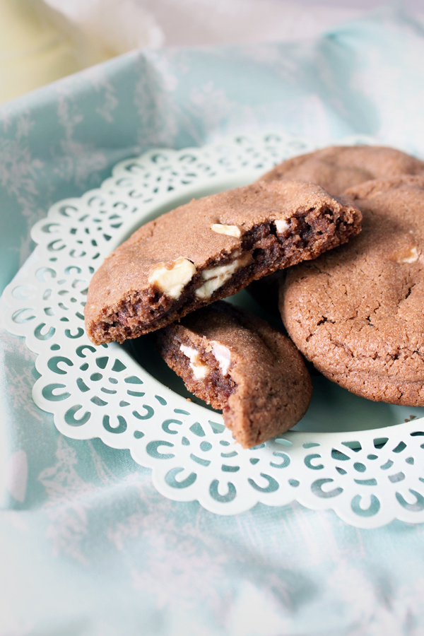 Nutella White Chocolate Chip Cookies