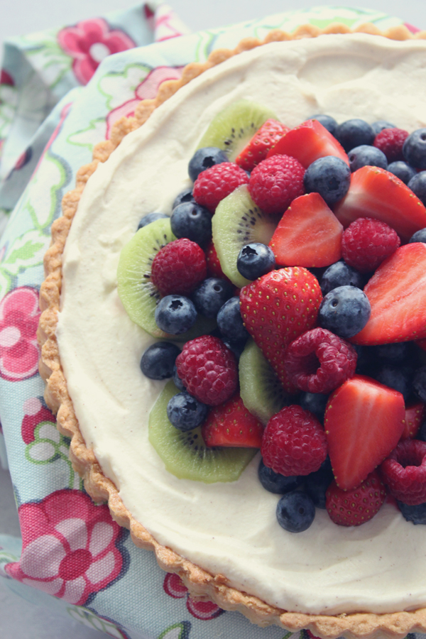 Lemon Curd Pie with Fresh Fruit and Berries