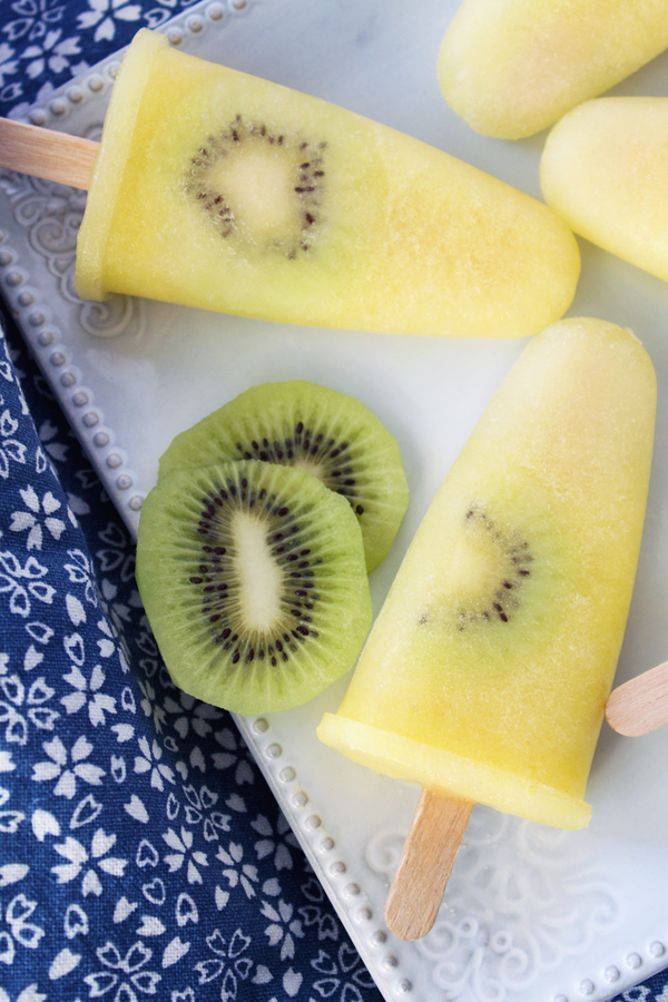 Pineapple Kiwi Popsicles 