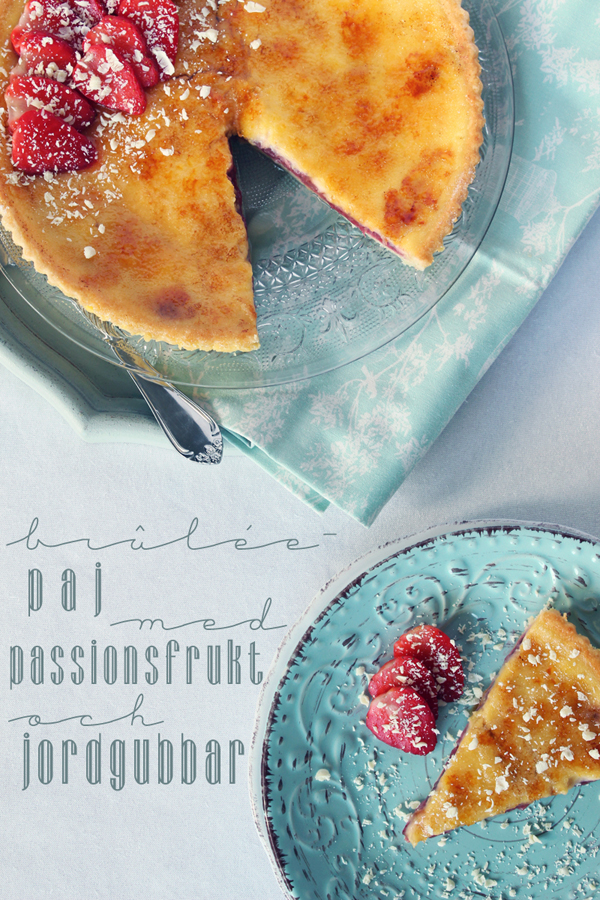 Strawberry Passion Fruit Brûlée Pie