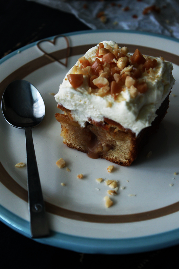 Caramel Apple Poke Cake